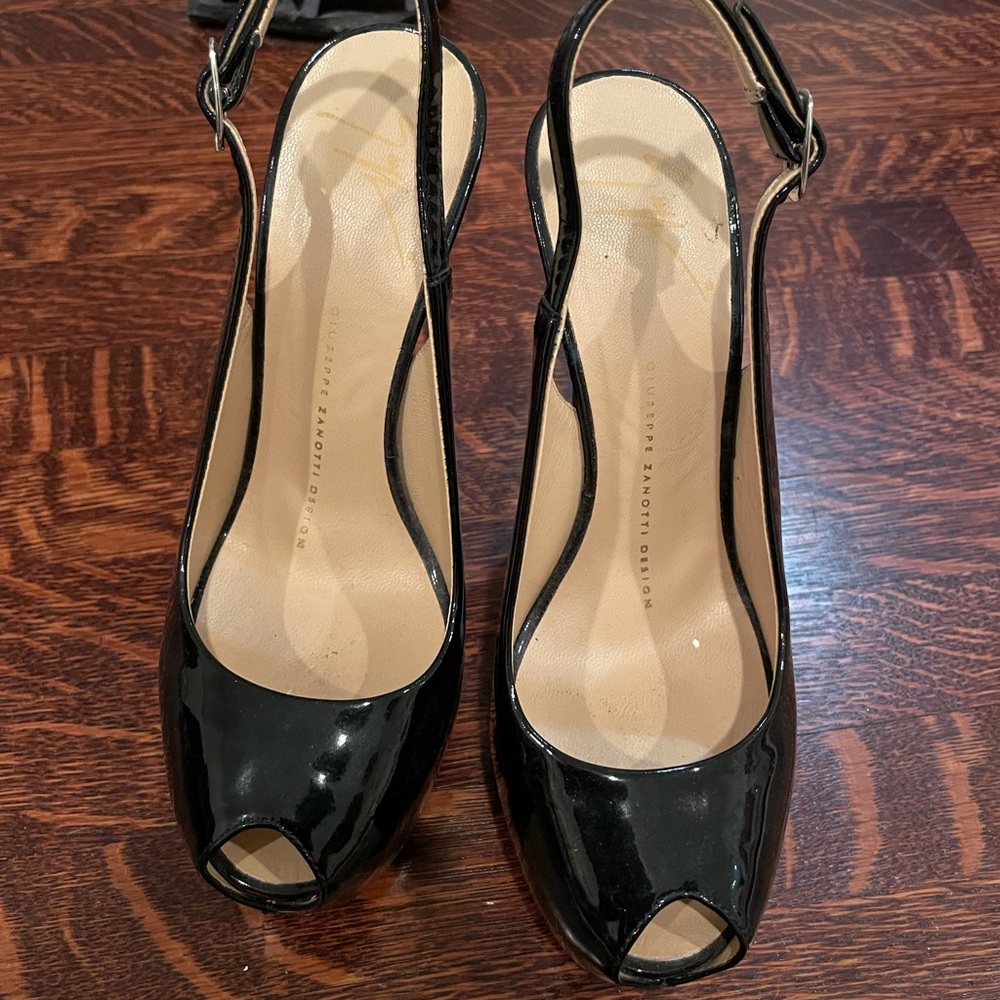 Giuseppe Zanotti black patent heels